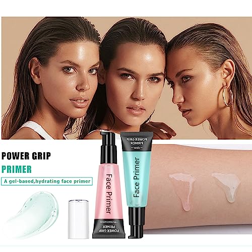 Power Grip Primer - Hydrating Face Primer - Green Gel Based Makeup Primer with Hyaluronic Acid - Pore Minimizer Smoothing Long Lasting Make Up -