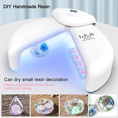 LKE UV LED Nail Lamp, 54W UV Lamps for Gel Nails Polish Nail Dryer with Auto Sensor 3 Timer Setting 30/60/90s, Foldable Curing Lamp Ladybug-shape
