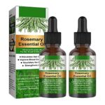 2Pcs Rosemary Hair Growth Oil, Hair Loss Treatment, Stimulates Hair Growth, Improves Blood Circulation, Nourishes Scalp, Strengthens Hair, Rid of