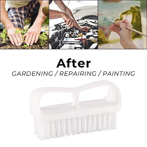 Nail Brush Fingernail Cleaning Brush Plastic Handle & Soft Bristle Scrubbing Dust Removal Nail Brushes Nail Cleaner Nail Manicure Dust Brush Idea