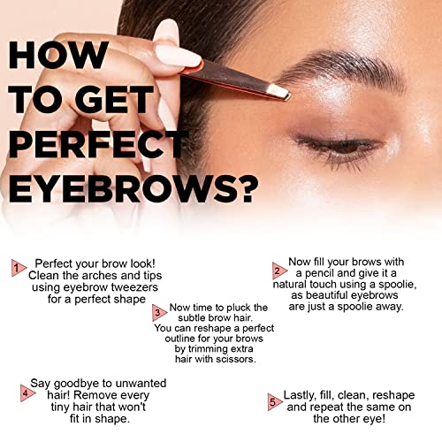 JustBlanks Professional Stainless Steel Tweezers, Best Precision Tweezers for Eyebrows - Tweezers for Women, Ingrown Hair, Splinter, Blackhead -