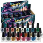 Beauty4Britain 24 x Glitter Nail Polish Set 24 Distinctive Shades 5 ML Contrasting Black Caps UK Seller