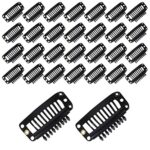 nuoshen 30 Pcs Wig Clips Snap Clips, Hair Extensions Clips U-Shape Snap Clips 9 Teeth Comb Clips for Hair Extensions 3.2 cm