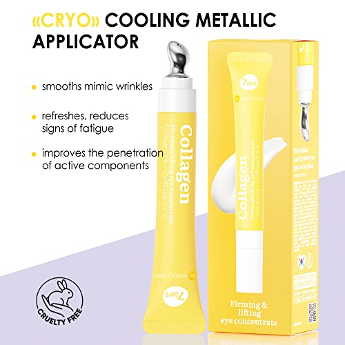 7DAYS Eye Cream with Collagen | Korean Skincare Caffeine Under Eye Cream | Face Care Eye Cryo Cooling Massager Anti Dark Circles, Wrinkles & Puff