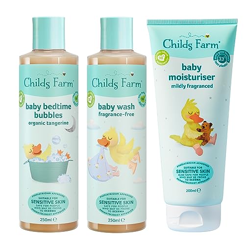 Childs Farm, Kids Hair Coco-Nourish Regime Bundle, Shampoo 250ml, Conditioner 250ml and Leave-in Conditioner 125ml, Dry, Curly and Coily Hair