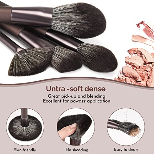 Makeup Brushes 12 Pcs Makeup Brush Set Premium Synthetic Bristles Foundation Make Up Brushes Concealers Eyeshadow Professional Make-up Brush Sets
