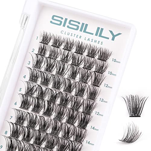 Cluster Lashes SISILILY Individual Lashes 72 Lash Clusters C D Curl Individual Cluster eyelashes DIY Lash Extensions Reusable False Eyelashes 3D