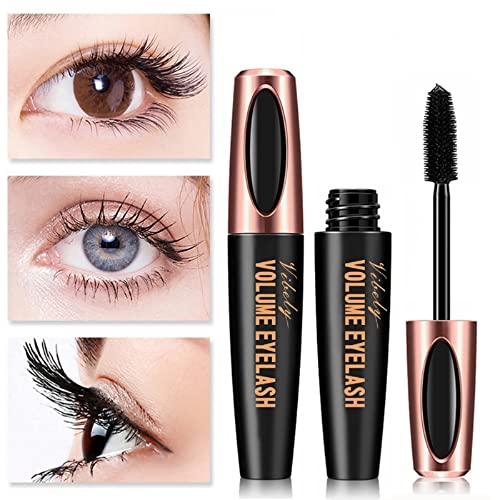 Fibre Lash Mascara Black,Waterproof Mascara Black Volume and Length,4D Maskara,Waterproof Mascara Black,5D Long Lash Mascara Black,Long Lasting,