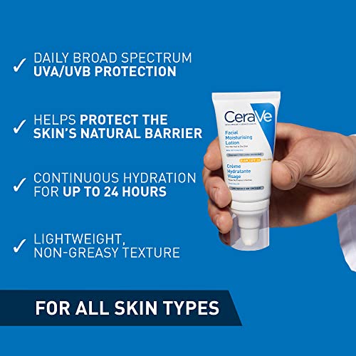 CeraVe AM Facial Moisturising Lotion SPF30 with Ceramides for Normal to Dry Skin 52 ml