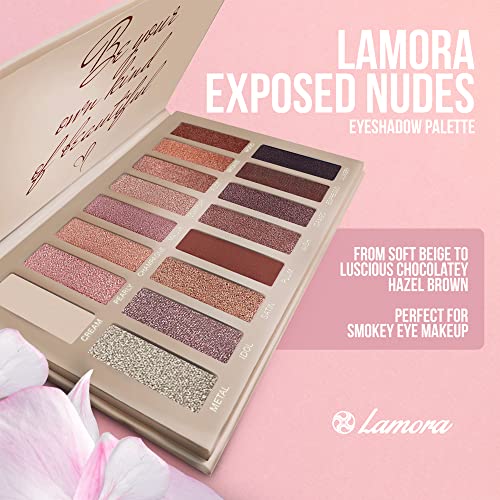 Best Pro Eyeshadow Palette Makeup - Matte + Shimmer 16 Colors - Highly Pigmented - Professional Nudes Warm Natural Bronze Neutral Smoky Cosmetic