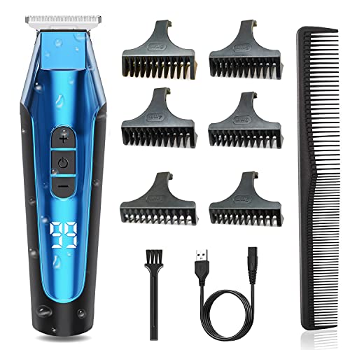 Hair Clippers Beard Trimmer for Men, Telfun Professional Cordless Hair Trimmer Set, USB Rechargeable Led Display 3 Speed Adjustment Electric Hair