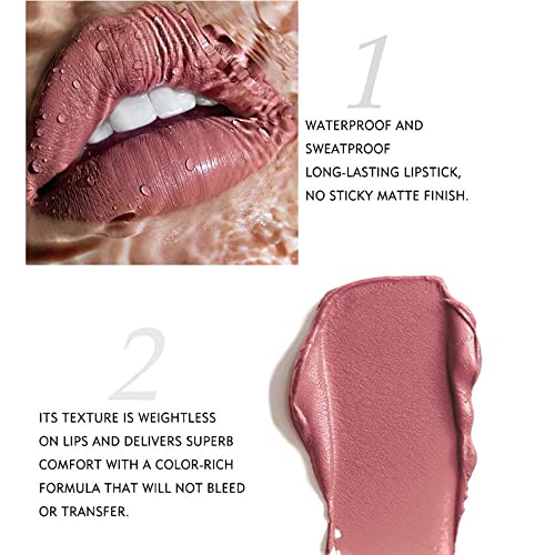 Matte Lipstick Makeup Set, Beauty Lips, Intense pigments,Waterproof Long Lasting Lip Makeup Gift Kit (12 Colors) - gifts for women