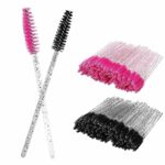 100 PCS Eyebrow Spoolies Eyelash Brushes Eyelash Spoolies Eyebrow Brush Castor Oil Brush Mascara Wands Cosmetic Makeup Tools Crystal Mascara Wand