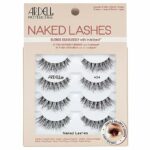 Ardell False Eyelashes Naked Lash 424 4 Pairs Multipack Black Fluffy Barely-There Natural Enhances Eyes Super Soft Lashes Comfortable Invisiband