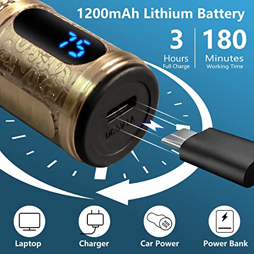 Men's Hair Clippers, CKCLR Professional Hair Clipper, Waterproof IPX7 Electric Hair Shaver LCD Display, Hair Trimmer, Cordless Beard Trimmer, Bal