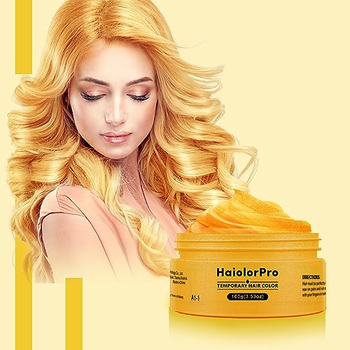 HaiolorPro Pink Temporary Hair Colour Dye Wax Washable,Non Permanent Coloured Hair Spray for kids, Hair Makeup Paint Wax for Parties or Cosplay,