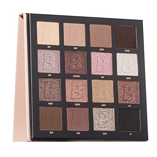 BEAUTY BAY Neutral 16 Piece Colour Eyeshadow Palette Gift Set - Make up Beauty Products - Vegan Gifts for Women - PETA Certified Cruelty Free - M