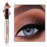 Glitter Eyeshadow Stick Pearl Shimmer Cream Dual Ended Eyeshadow Pen Crayon Smooth Long Lasting Waterproof Brightener Highlighting Stick Create G