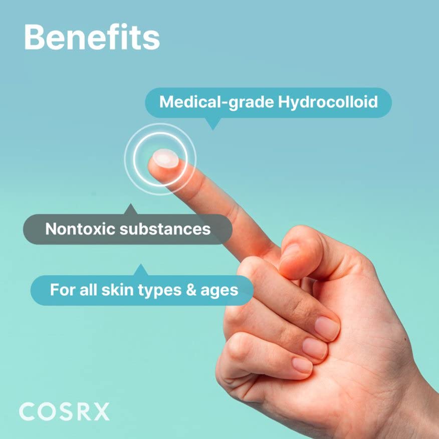 COSRX Master Patch Original Fit (24 counts) Absorbing Pimple Patches, Hydrocolloid Spot Treatment, Blemish Cover, Spot Stickers, 3 Sizes