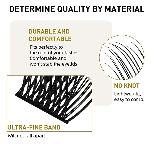 Lash Cluster B02 72 Clusters B&Q Lash Clusters C D Curl Individual Cluster Lashes Mega Volume Eyelash Clusters DIY Lash Extensions Soft Fluffy Cl