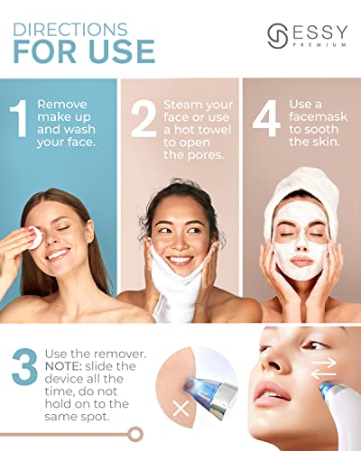 Blackhead Remover Vacuum Pore Cleaner Acne Comedone Extractor Face Blackhead Tool Facial Cleanser Sucker Spot Pimple Whitehead Black Head Deep Su