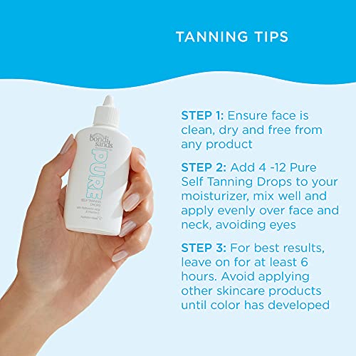 Bondi Sands PURE Self-Tanning Drops | Hydrating, Concentrated Formula Gives a Buildable, Customisable Glow, Enriched with Hyaluronic Acid and Vit