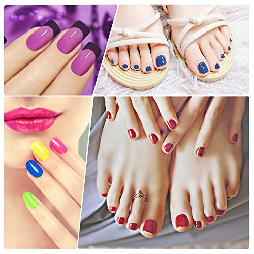 Anself 36 Mix Colors Gel Nail Polish Set,Gel Nail Kit UV Gel Nail Polish Acrylic Nail Kit Gel Polish Set for Nail Art Nail Design with Brush