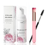 Rosarden Eyelash Extension Cleanser Eyelash Extension Shampoo Lash Cleanser for Extensions+Cleansing Brushes+Mascara Wand For Extensions and Natu