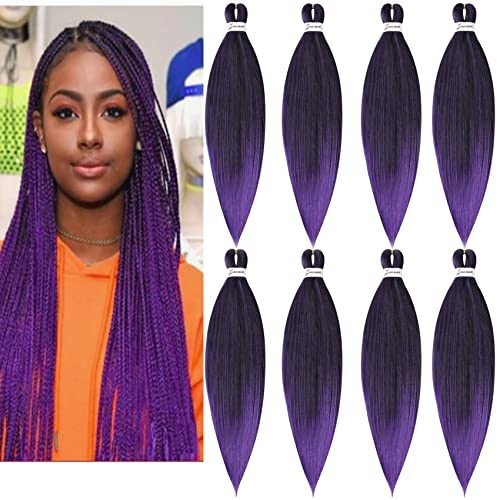 LDMY Hair for Braiding-Jumbo Braids, Long Colorful Ombre Pink Purple Jumbo Braiding Hair Extensions Kanekalon Jumbo Braid Wigs for Women Syntheti
