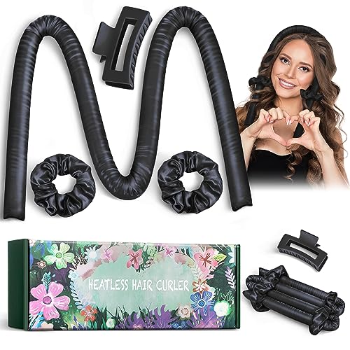 Heatless Curlers headband, High Resilience Sponge Heatless Curls DIY Long Hair Styling Tools, No Heat Silk Curling Ribbon, Heatless Curelrs Suita