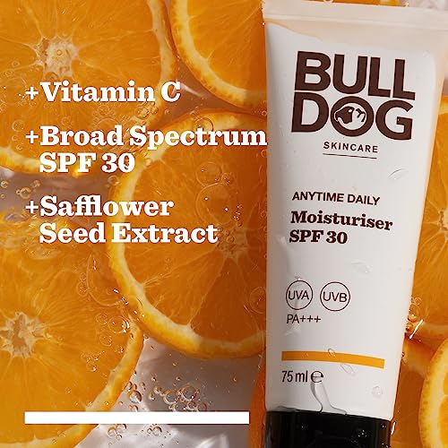 Bulldog Skincare - Anytime Daily Moisturiser for Men | Face Cream With SPF 30 | 75 ml