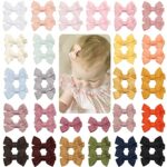 JOYOYO 50 Pcs Baby Hair Clips Small Hair Clips For Baby Girls Small Size Bows 2 Inch Tiny Bows Full Ribbon Lined Non-slip Baby Hair Bows, Hair Cl