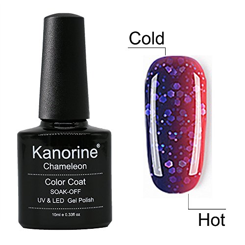 Kanorine Temperature Color Changing Gel Nail Polish UV LED Soak Off Gel Varnish Manicure Colour Changing Art Gel Polish 10mL