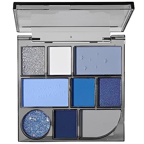 HERBENJOY Eyeshadow Palette Full Matte Pallets 10 Eye Shadow Shades Smokey Makeup Set,Intense Color,Pressed Pigments,With Dual-Ended Applicator B