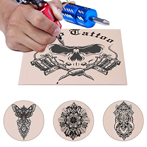 Blank Tattoo Tatouage Practice Skin, Gospire Double Sides 10pcs 8x6in Tattooing and Eyebrow Practice Skin for Beginners and Experienced Artists