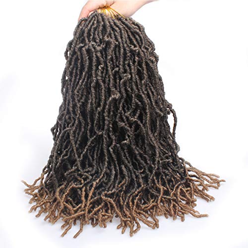 Leeven 30 Inch Distressed Faux Locs 6 Packs Long Butterfly Faux Locs Crochet Hair Synthetic Crochet Braids Pre-looped Soft Locs Crochet Locs Hair