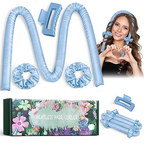 Heatless Curlers headband, High Resilience Sponge Heatless Curls DIY Long Hair Styling Tools, No Heat Silk Curling Ribbon, Heatless Curelrs Suita