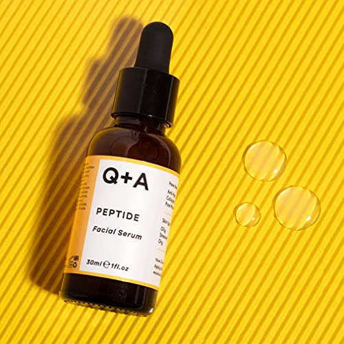 Q+A Peptide Facial Serum. A powerful anti-ageing Peptide face serum to revitalise your skin. 30ml/1fl.oz