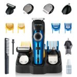 BarberBoss Beard Trimmer, Hair Clippers, Nose & Ear Trimmer, Body Groomer, Detail Trimmer 5-in-1 Grooming Kit, 39 Length Setting with Self-Sharpe