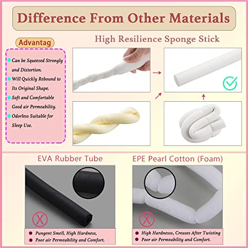 PINTAUR High Resilience Sponge Heatless Curls 2 Pack, Silk Heatless Hair Curler, Women Heatless Curling Rod Headband, Suitable for Long Hair and