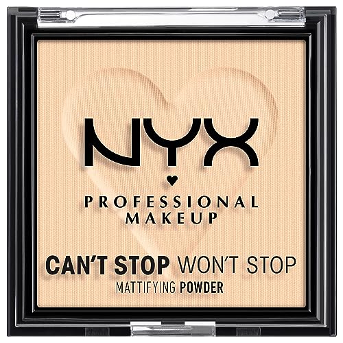 NYX Professional Makeup Can't Stop Won't Stop Mattifying Powder, Matte Finish, Light