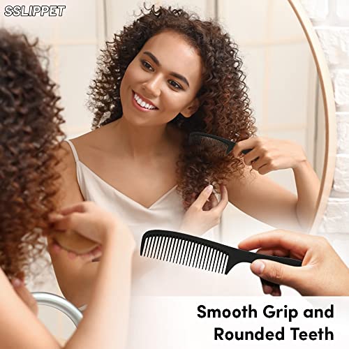 SLIPPET Hair Comb Styling Set 4 Pieces Fine Wide Tooth Comb Rat tail Comb Cutting Comb Parting Comb Anti Static Combs for men women dry wet hair