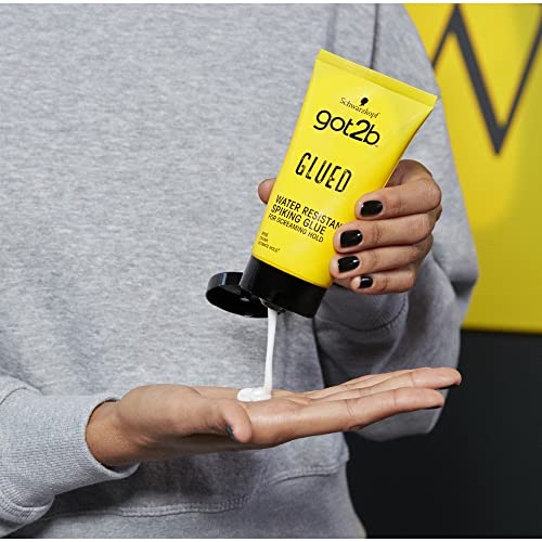 Schwarzkopf got2b Glued Spiking Glue Hair Gel, Water Resistant, Strong Hold for Up to 72 Hours, 150 ml,package may vary