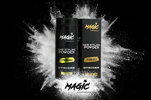 Magic Cosmetics Hair Styling Powder 20gr | Unisex Root Hair Styling Powder | Matt Look | Anti-Gravity Powder Styler & 032 Hair Beard Styling Comb