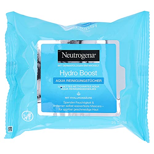 Neutrogena Hydro Boost Aqua Cleaning Cloths, Pack of 25 (1 Pack)