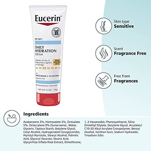 Eucerin Daily Hydration Broad Spectrum SPF 30 Body Cream, 8.0 Ounce by Eucerin