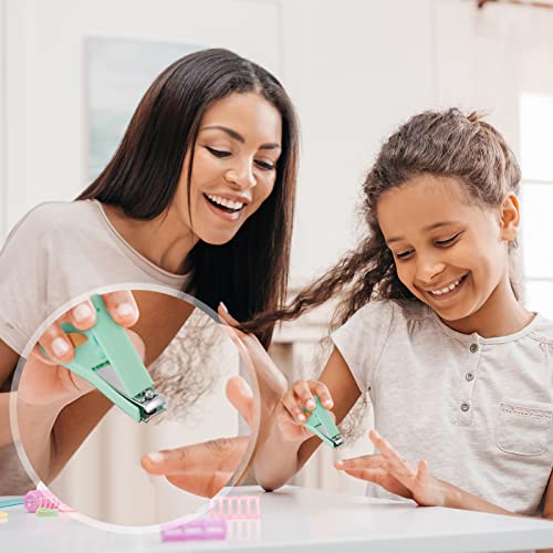 RosewineC Nail Clippers Set,4 Pcs Stainless Steel Nail Cutter Cartoon Nail Clippers Sharp Cute Bear, Dinosaur, Peach, Poached Egg Nail Cutter Set