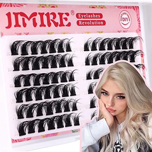 Lash Clusters 108Pcs DIY Eyelash Extenisons Natural Look Wispy Clusters Lashes 8-16MM D Curl Individual Lashes DIY at Home Wispy Fluffy Lash Exte