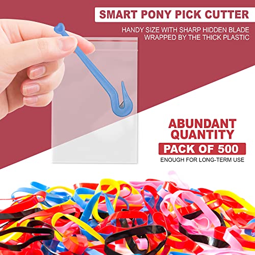 Exousia Clear Elastic Hair Bands 500 Pcs 170mm strong with Hook–Soft for Band Removal, Elastic Hair Ties for Women, Girls & Kids Clear Rubber Ban