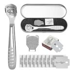 N/D Foot Scraper Callus Shaver - Stainless Steel Foot File Hard Skin Remover Blade - Professional Pedicure Foot Rasp Kit for Feet Hand Foot Care